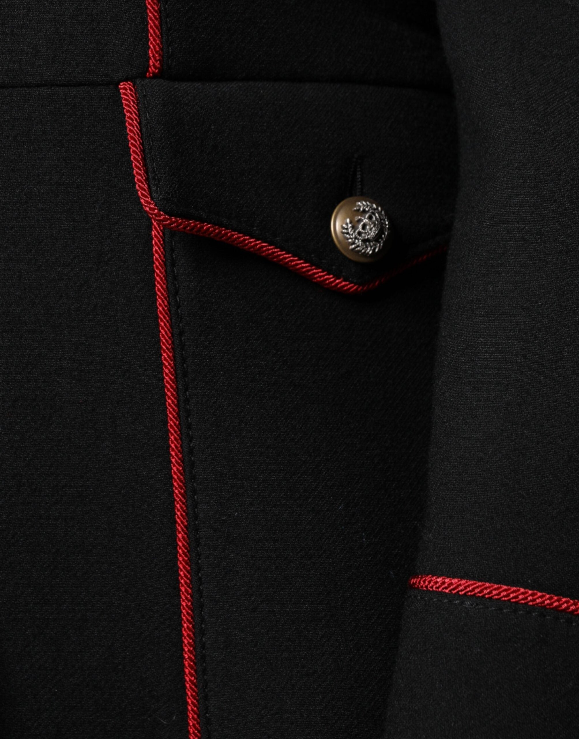 Dolce & Gabbana Siyah Tek Sıra Düğmeli Trençkot Ceket